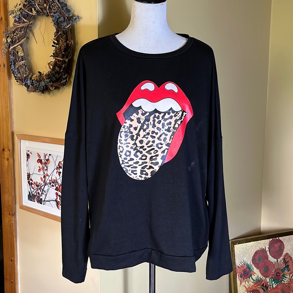 THE ROLLING STONES Size XXL Official Stones Merch Rhinestone Rock-n-Roll NEW